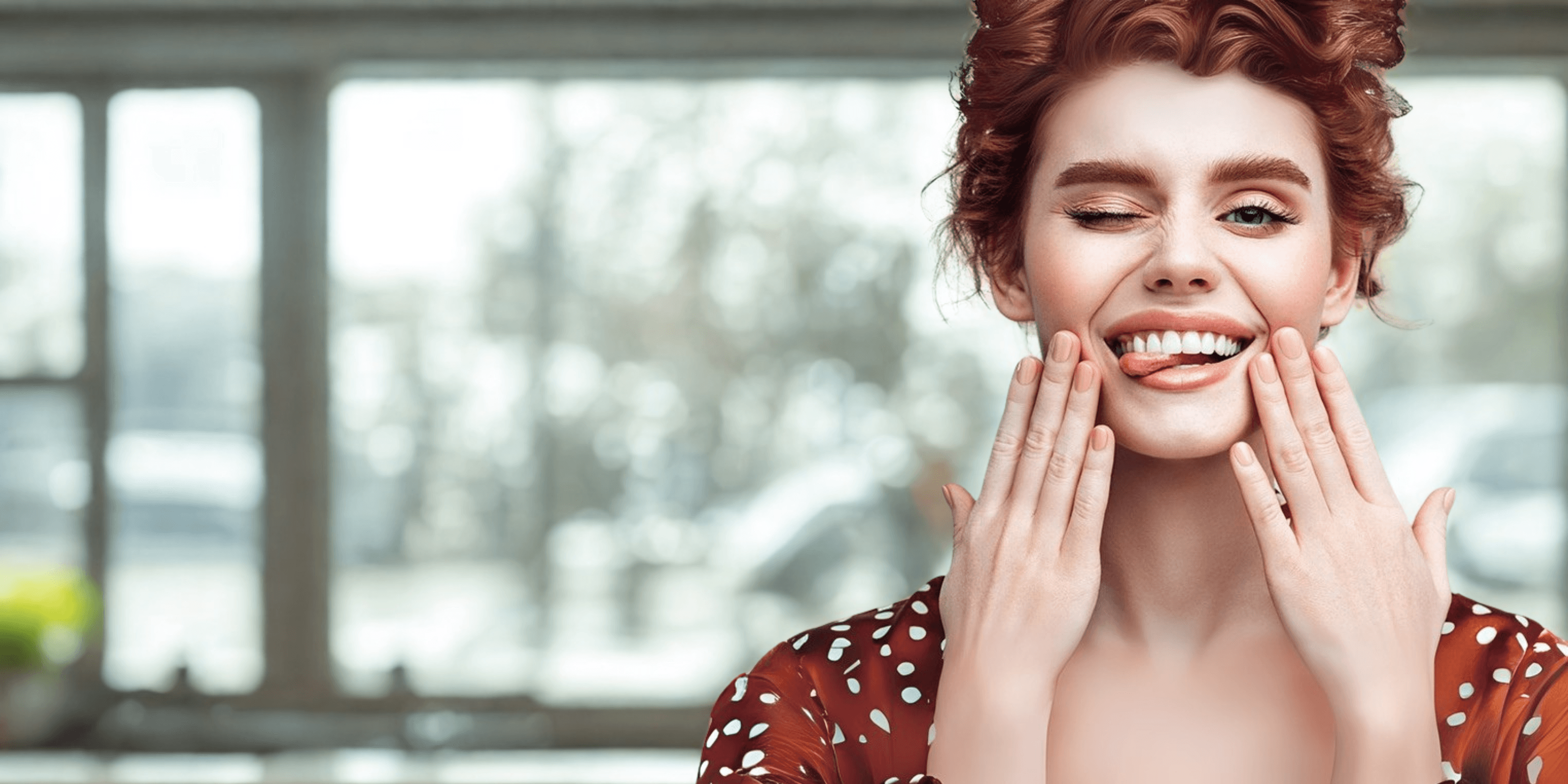 happy woman smiling